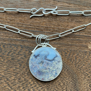 Scenic Moss Agate + Handmade Convertible Chain Necklace