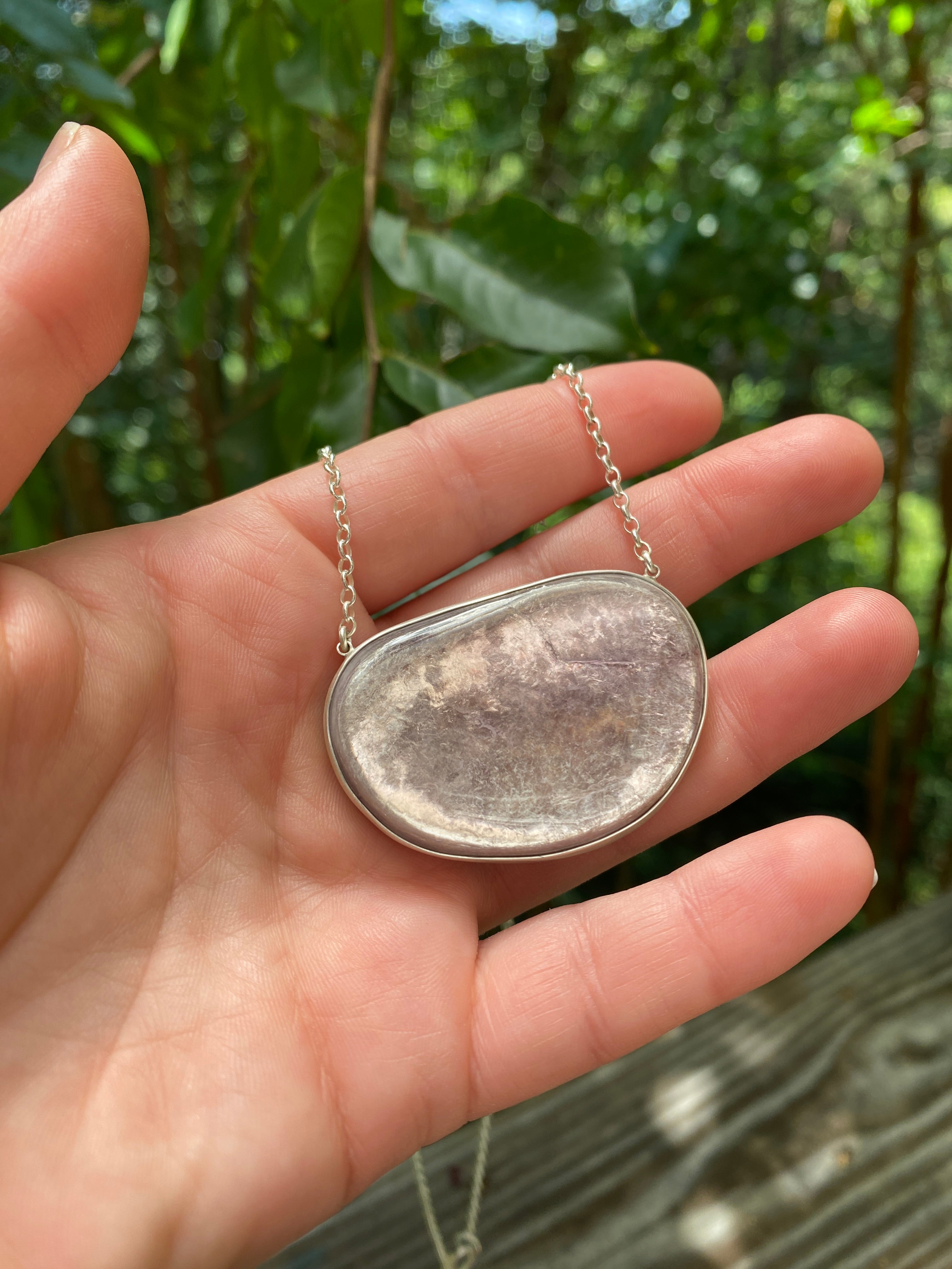 Rare Pink Lepidolite Necklace