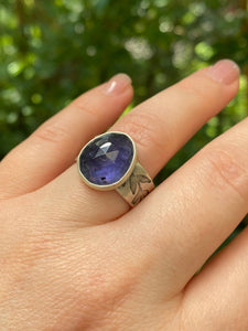 Iolite Wide Band Ring Size 8