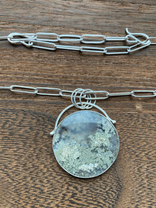 Scenic Moss Agate + Handmade Convertible Chain Necklace