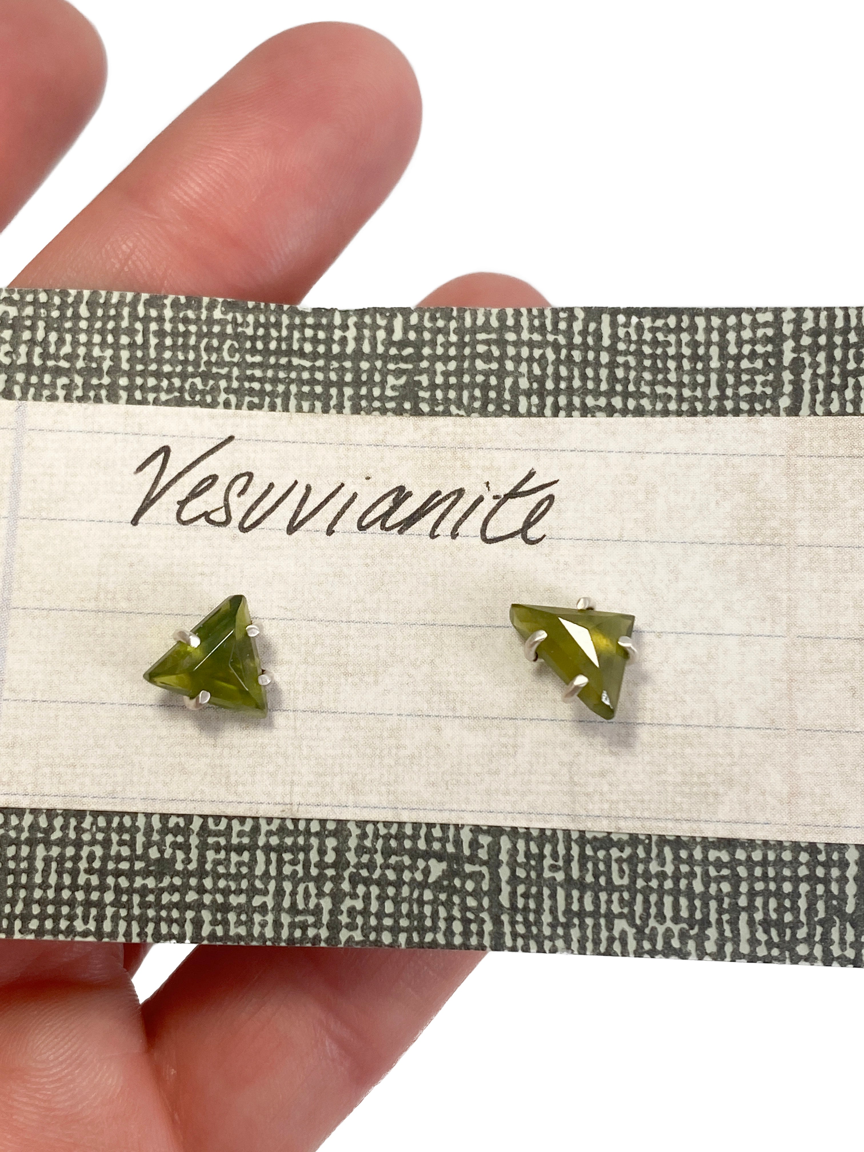 Vesuvianite Stud Earrings